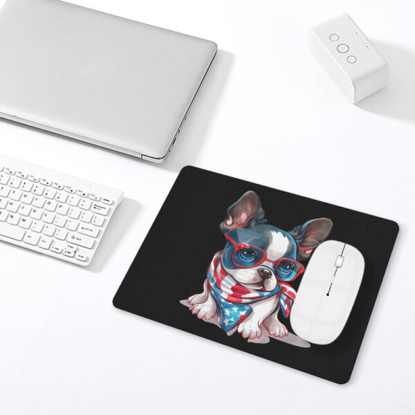 Patriotic Boston Terrier Leather Mouse Pad - Image 4