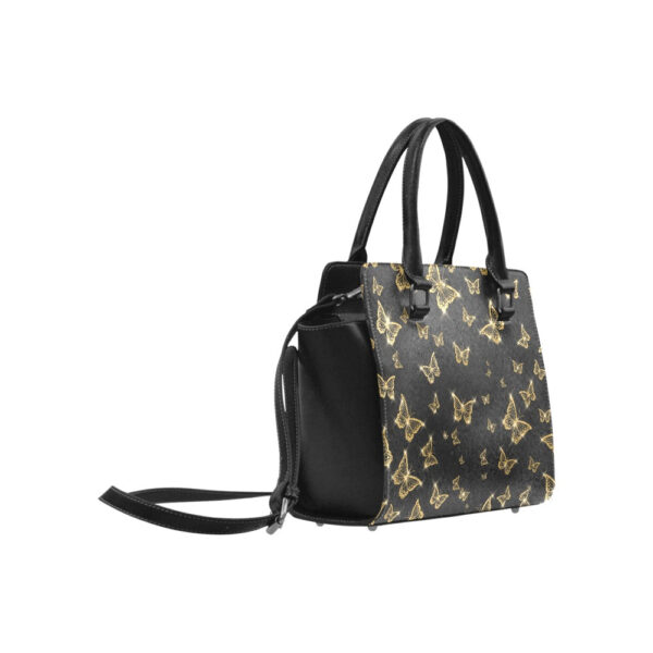 Gold Butterfly Classic Shoulder Handbag - Image 4