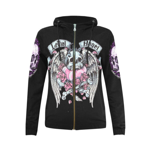 Women's All Over Print Full Zip Hoodie - Image 4