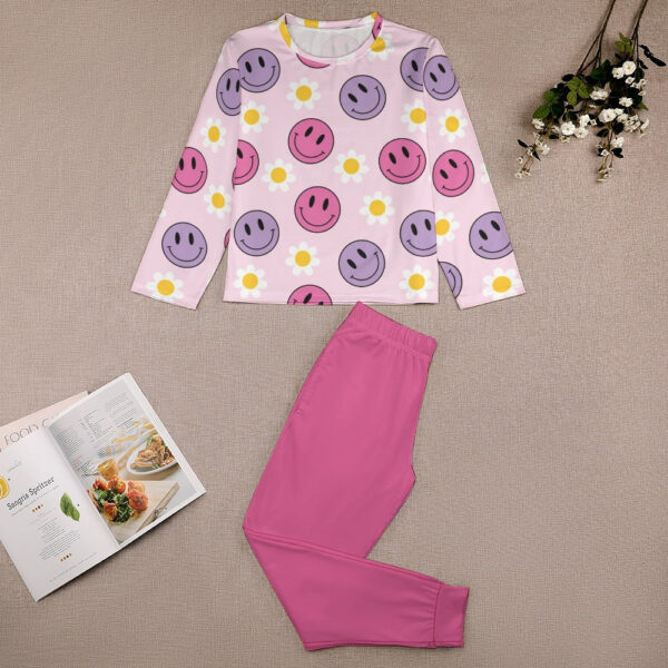Deep Pink Girl's Pajama Set - Image 3