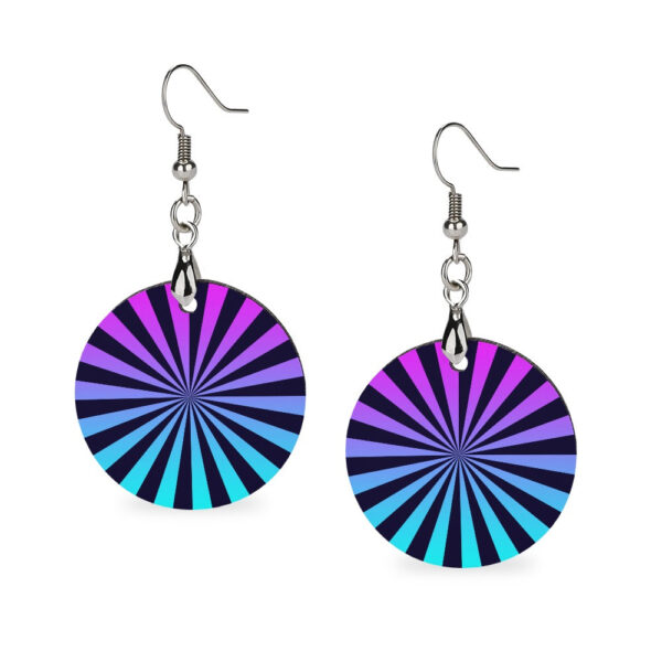 Wooden Fan Earrings - Image 2