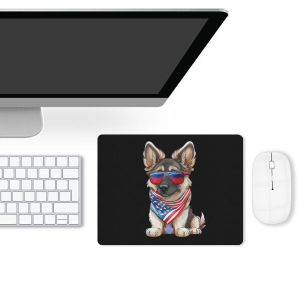 Patriotic German Shepherd Leather Mouse Pad - Image 2
