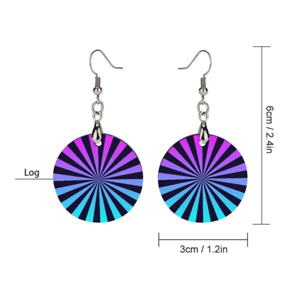 Wooden Fan Earrings - Image 5