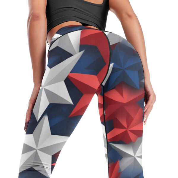 RWB Stars Women's Comfort Sports Yoga Pants - Image 3
