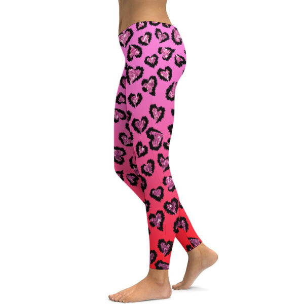 Pink Leopard Soft Ladies Tight Yoga Pants - Image 6