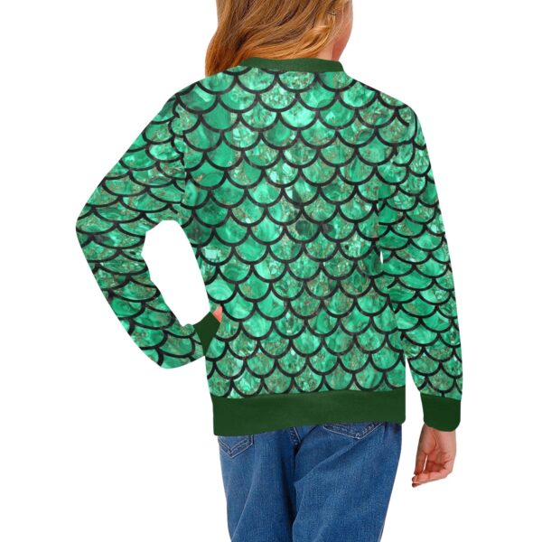 Girls' Mermaid Green Crew Neck Top (H49) - Image 4