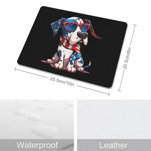 Patriotic Great Dane Leather Mouse Pad - Image 3