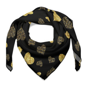 Hearts Plaid Soft & Shiny Silk Scarves