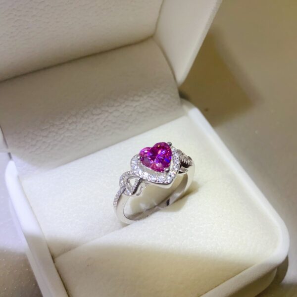 1 Carat Moissanite 925 Sterling Silver Ring - Image 4