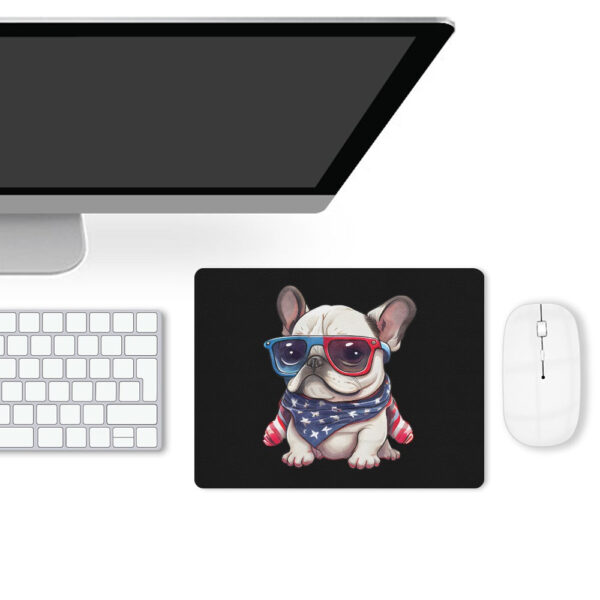 Patriotic French Bulldog Leather Mouse Pad - Image 2