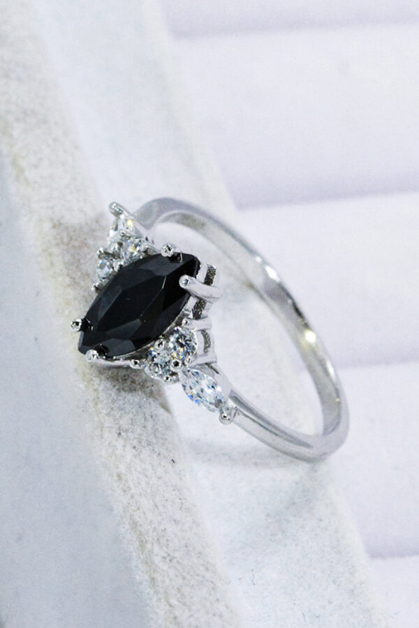 Black Agate 925 Sterling Silver Ring - Image 3
