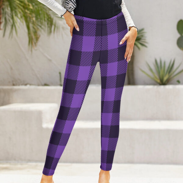 Buffalo Plaid Regular Leggings - Image 7