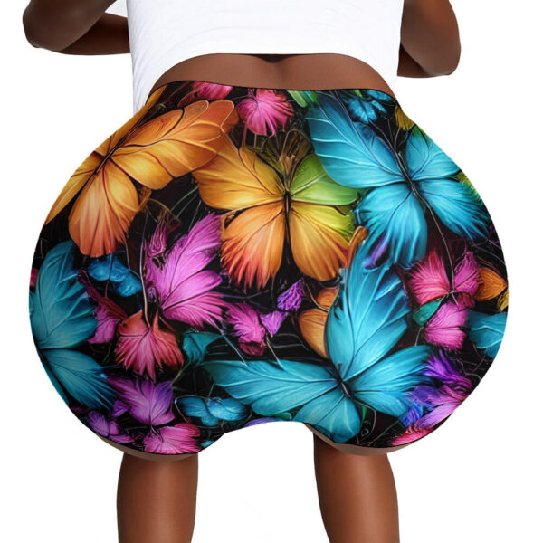 Colorful Butterfly Ladies Shorts - Image 6