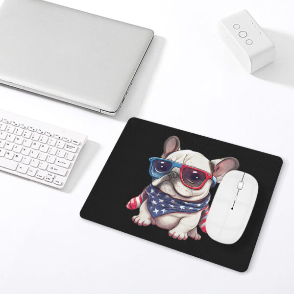 Patriotic French Bulldog Leather Mouse Pad - Image 4
