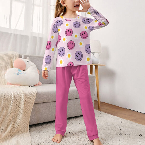 Deep Pink Girl's Pajama Set - Image 2