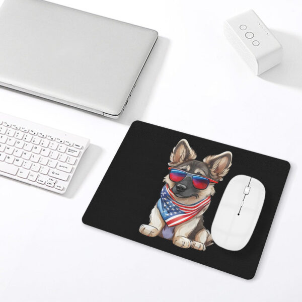Patriotic German Shepherd Leather Mouse Pad - Image 4