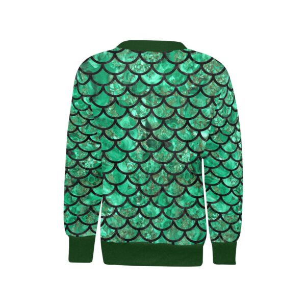 Girls' Mermaid Green Crew Neck Top (H49) - Image 3