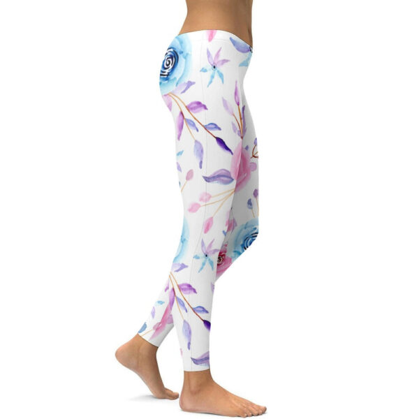 Floral Soft Ladies Tight Yoga Pants - Image 3