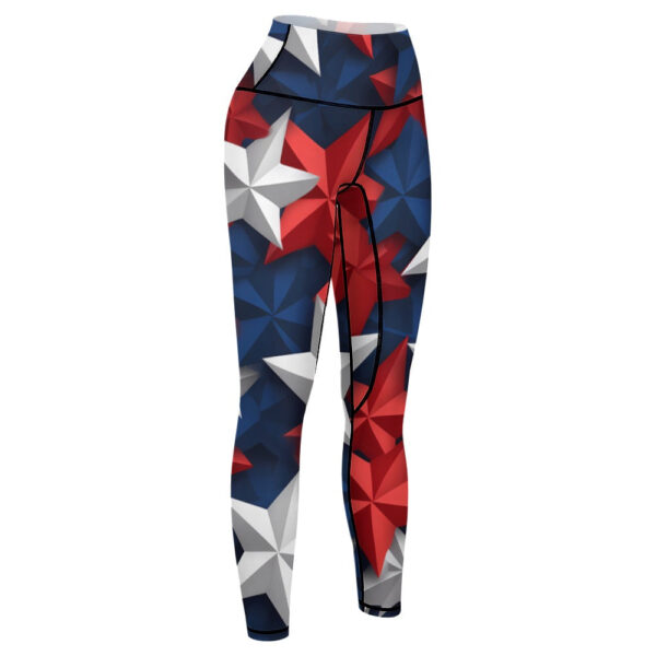 RWB Stars Women's Comfort Sports Yoga Pants - Image 6
