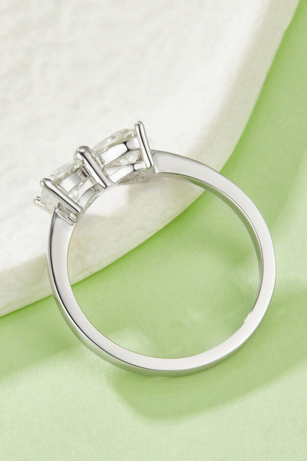 1 Carat Moissanite 925 Sterling Silver Bow Ring - Image 3