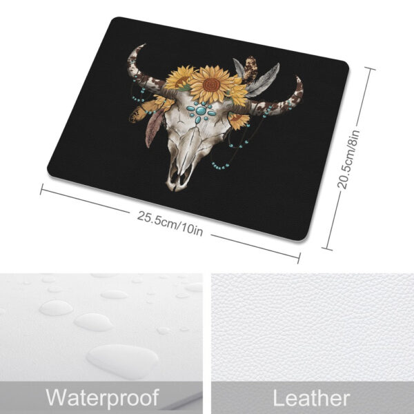 Western Skull Leather Mouse Pad - Image 2