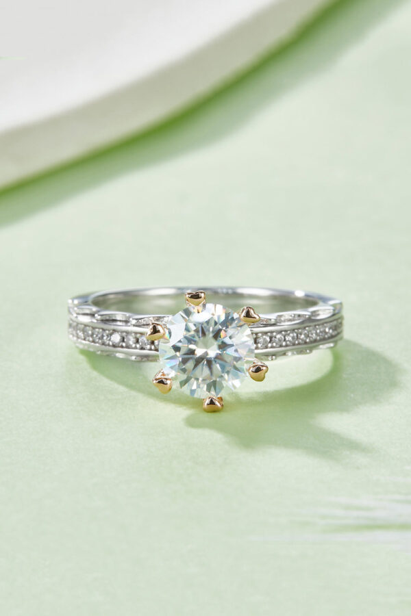 1 Carat Moissanite 925 Sterling Silver Ring - Image 2