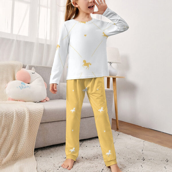 Yellow Horses Girl's Pajama Set - Image 4