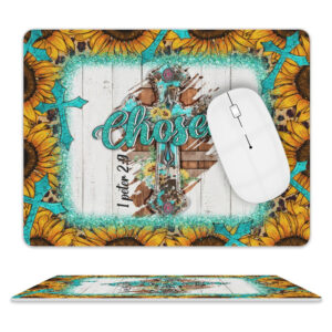 Chosen Cross Leather Mouse Pad