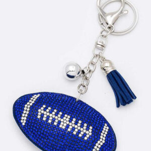Soft Crystal Football Key Charm