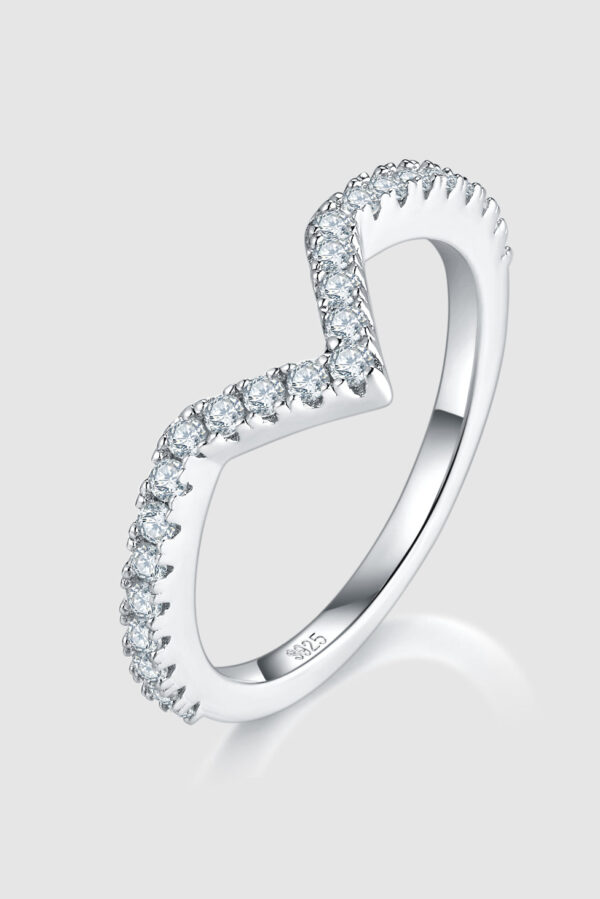 1 Carat Moissanite 925 Sterling Silver Double Layered Ring - Image 3