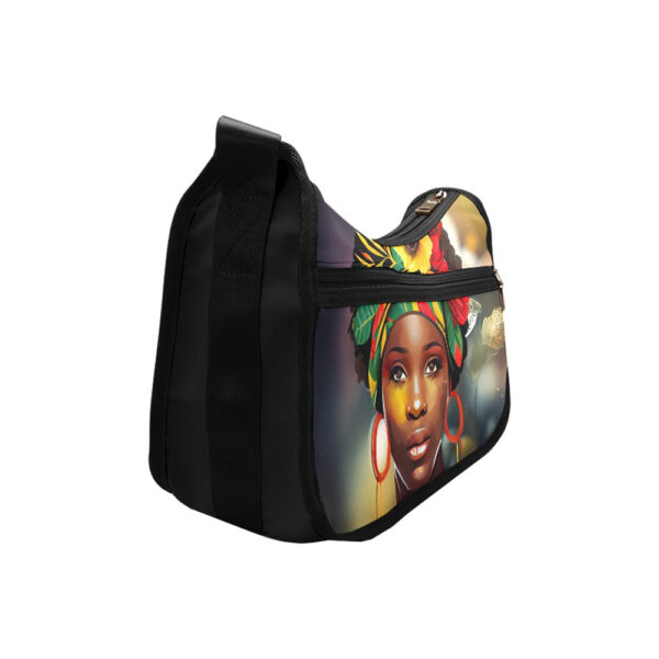 Floral African American Beauty Shoulder Bag - Image 4