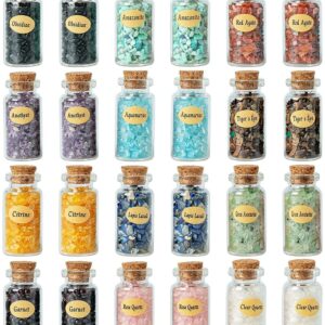 Gemstone Chip in Glass Bottle