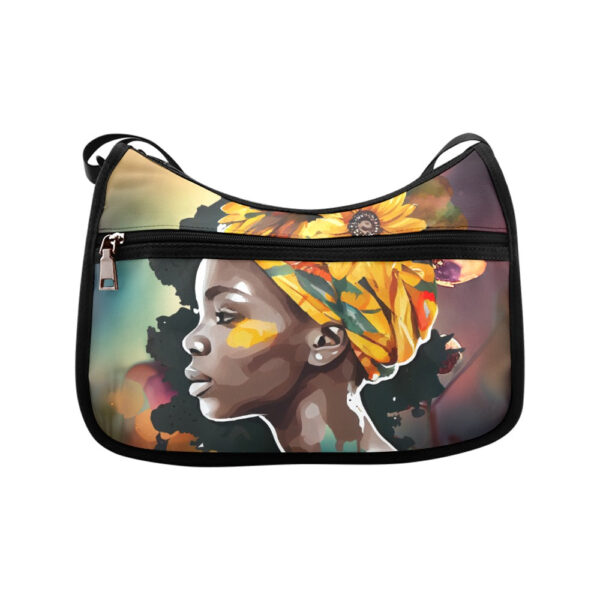 Floral African American Shoulder Bag - Image 2