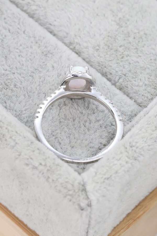 Opal 925 Sterling Silver Halo Ring - Image 3