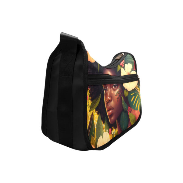 Floral African American Beauty Shoulder Bag - Image 4