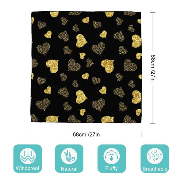 Hearts Plaid Soft & Shiny Silk Scarves - Image 4