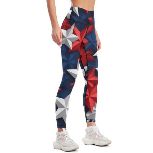 RWB Stars Women's Comfort Sports Yoga Pants - Image 2