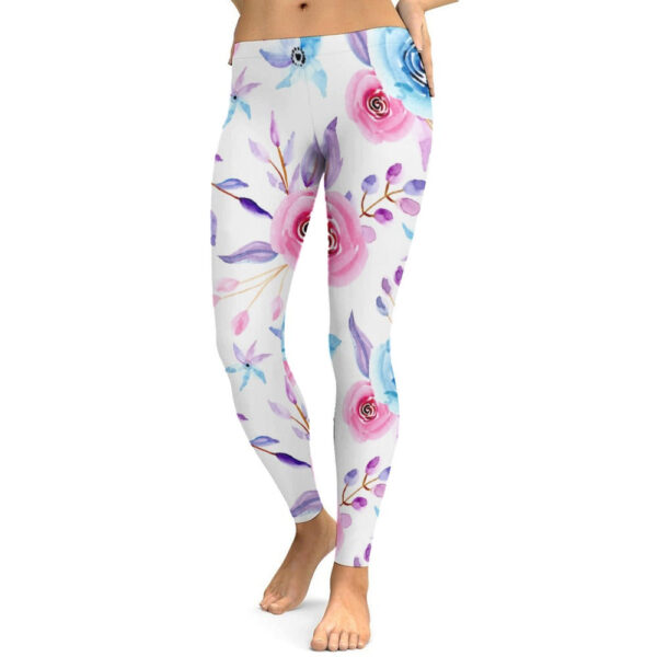 Floral Soft Ladies Tight Yoga Pants - Image 6