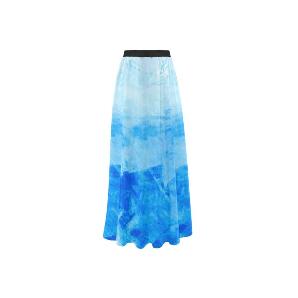 Sky Blue High Slit Long Beach Skirt - Image 2