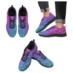Women's Breathable Purple Sparkle Sneakers
