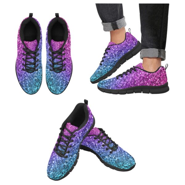 Women's Breathable Purple Sparkle Sneakers