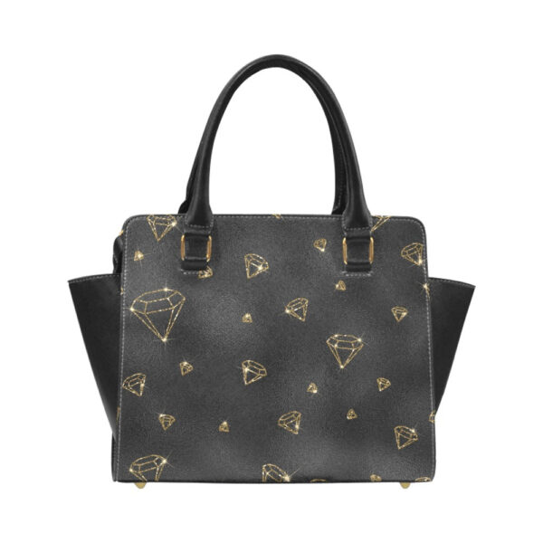 Gold Diamond Classic Shoulder Handbag - Image 5