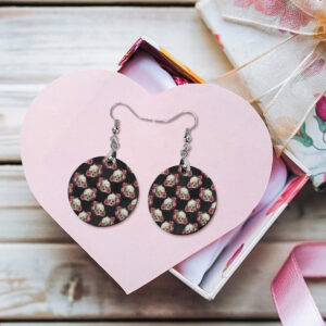 Wooden Skull Earrings