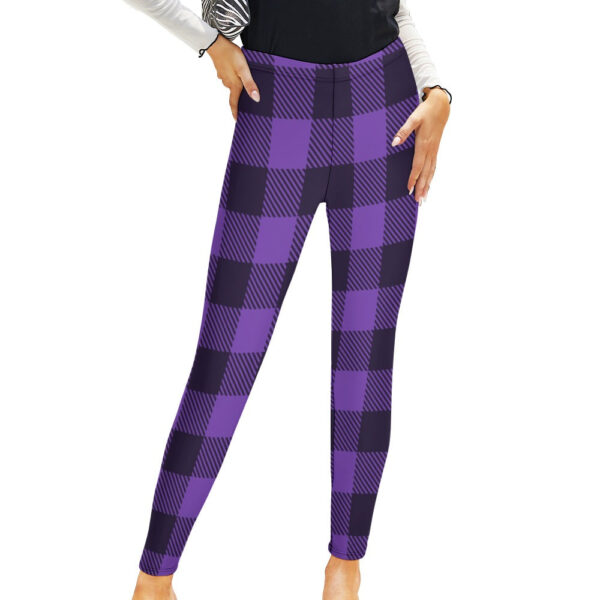 Buffalo Plaid Regular Leggings - Image 6