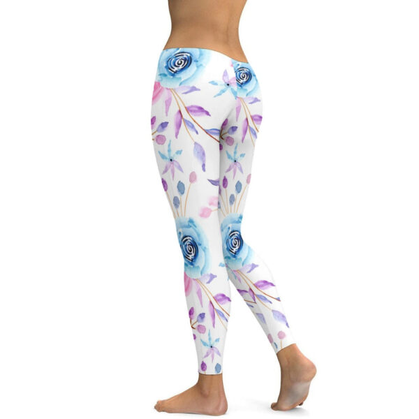 Floral Soft Ladies Tight Yoga Pants - Image 7