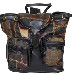 Women's Brown & Beige Patchwork Leather Shoulder Bag