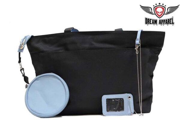 Women Black & Baby Blue Shoulder Purse
