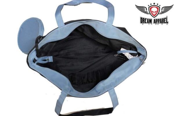 Women Black & Baby Blue Shoulder Purse - Image 3