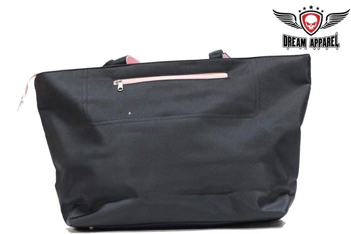 Woman Black & Pink Shoulder Purse - Image 5