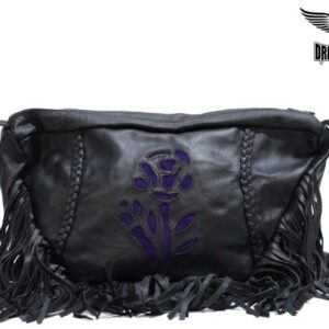 Women's Purple Rose Inlay Purse